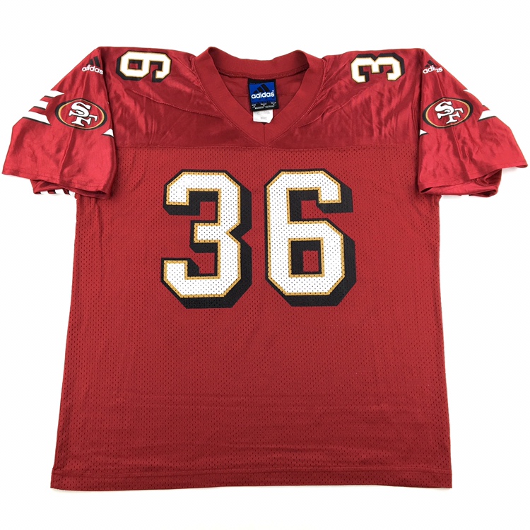 Men's San Francisco 49ers #Merton Hanks Red Throwback Stitched Jersey (Check description if you want Women or Youth size)