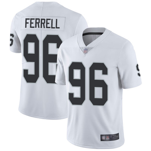Men's Oakland Raiders #96 Clelin Ferrell White Vapor Untouchable Limited Stitched NFL Jersey