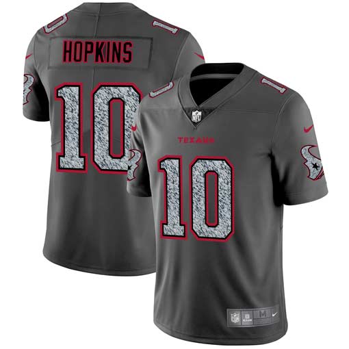 Men's Houston Texans #10 DeAndre Hopkins 2019 Gray Fashion Static Limited Stitched NFL Jersey