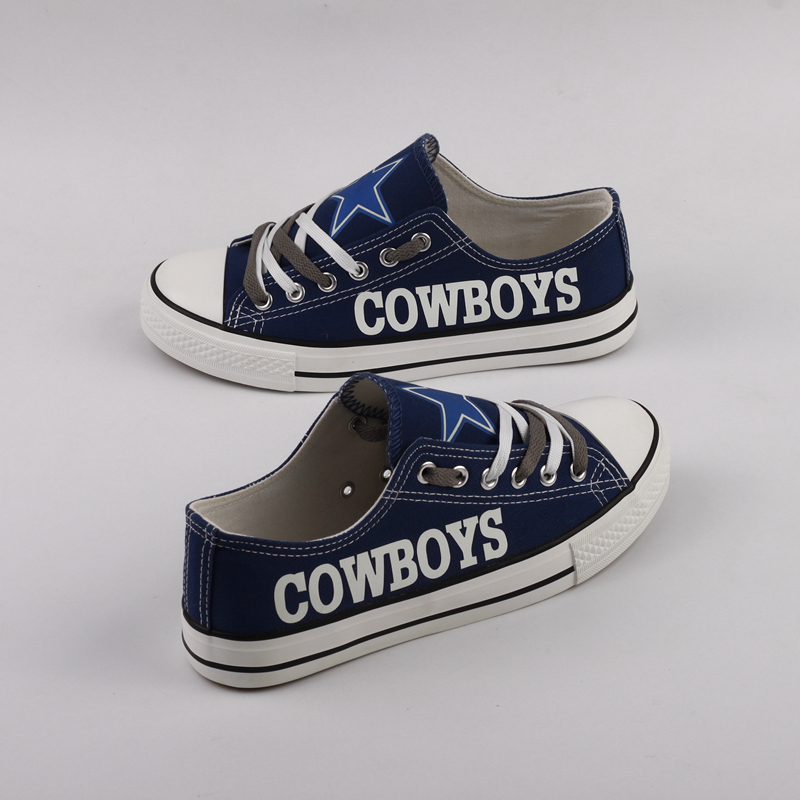 Men's NFL Dallas Cowboys Repeat Print Low Top Sneakers 006