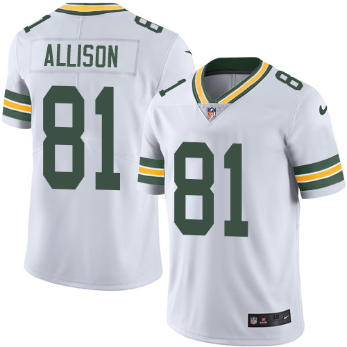Men's Green Bay Packers #81 Geronimo Allison White Vapor Untouchable Limited Stitched NFL Jersey
