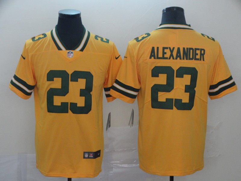 Men's Green Bay Packers #23 Jaire Alexander Gold Inverted Legend Stitched NFL Jersey