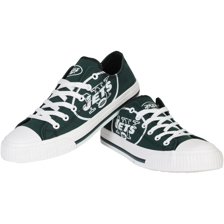 All Sizes NFL New York Jets Repeat Print Low Top Sneakers 004