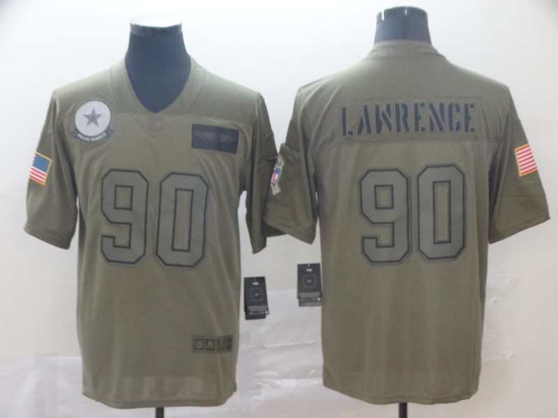 Men's Dallas Cowboys #90 Demarcus Lawrence 2019 Camo Salute To Service Limited Stitched NFL Jersey