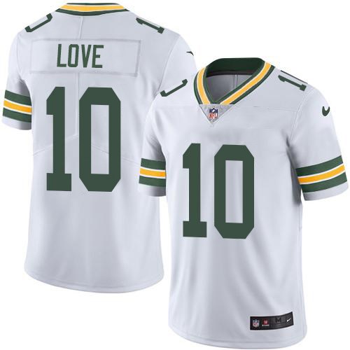 Men's Green Bay Packers #10 Jordan Love White Stitched NFL Jersey