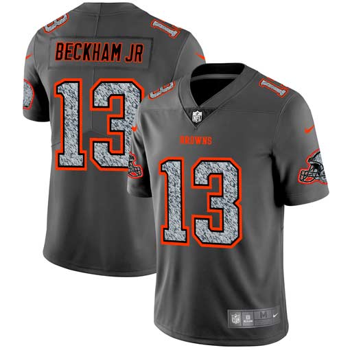 Men's Cleveland Browns #13 Odell Beckham Jr. 2019 Gray Fashion Static Limited Stitched NFL Jersey