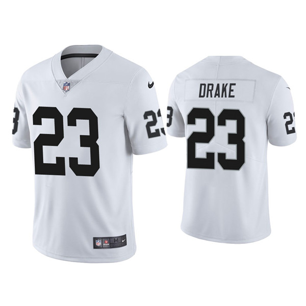 Men's Las Vegas Raiders #23 Kenyan Drake White Vapor Untouchable Limited Stitched Football Jersey