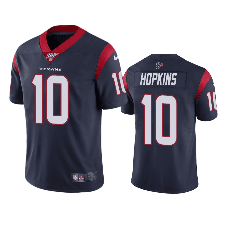 Men's Houston Texans #10 DeAndre Hopkins Navy 2019 100th Season Vapor Untouchable Limited Stitched NFL Jersey