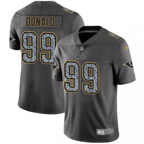 Men's Los Angeles Rams #99 Aaron Donald 2019 Gray Fashion Static Limited Stitched NFL Jersey