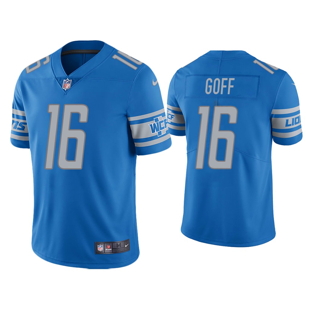 Men's Detroit Lions #16 Jared Goff Blue Vapor Untouchable Limited Stitched NFL Jersey