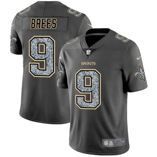 Men's New Orleans Saints #Drew Brees 2019 Gray Fashion Static Limited Stitched NFL Jersey