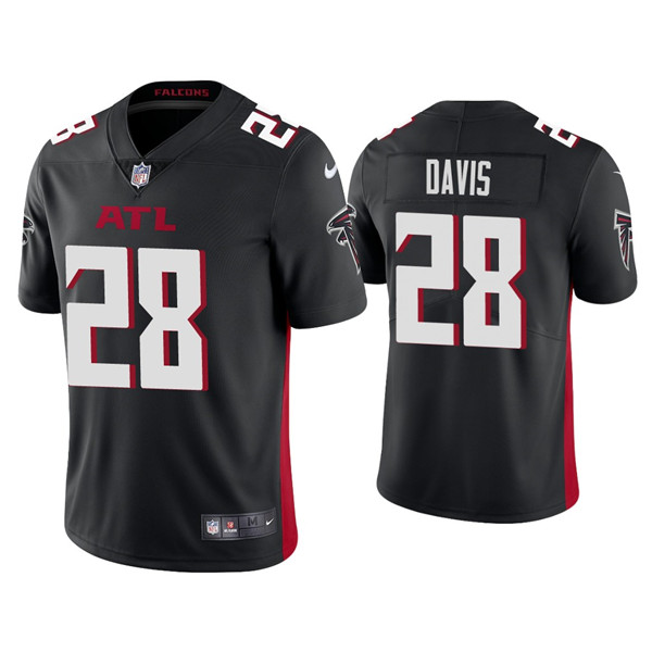 Men's Atlanta Falcons #28 Mike Davis Black Vapor Untouchable Limited Stitched Jersey