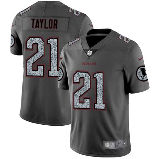 Men's Washington Redskins #21 Sean Taylor 2019 Gray Fashion Static Limited Stitched NFL Jersey