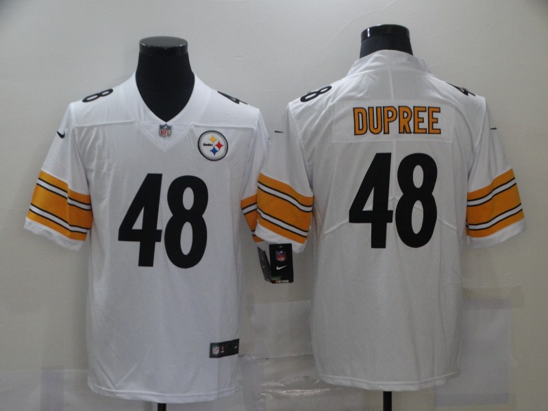 Men's Pittsburgh Steelers #48 Bud Dupree White Vapor Untouchable Limited Stitched NFL Jersey