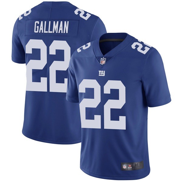 Men's New York Giants #22 Wayne Gallman 2020 Blue Vapor Untouchable Limited Stitched Jersey