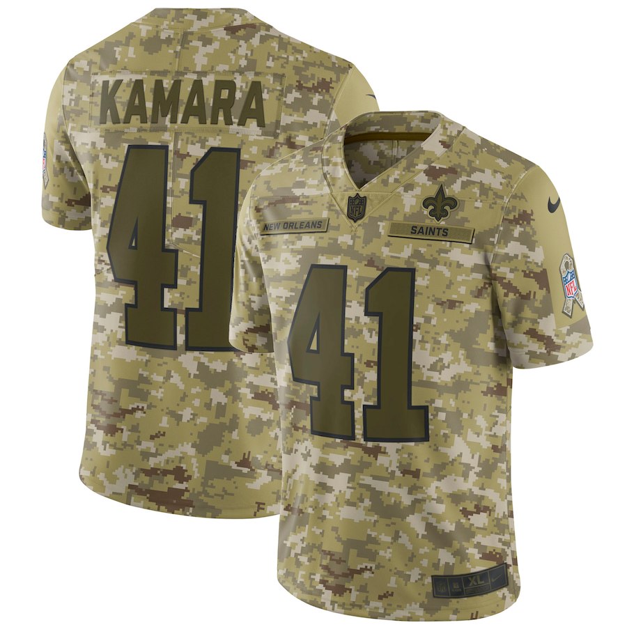Men's Saints #41 Alvin Kamara 2018 Camo Salute to Service Limited Stitched NFL Jersey