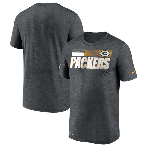 Men's Green Bay Packers 2020 Grey Sideline Impact Legend Performance NFL T-Shirt