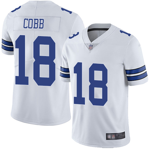 Men's Dallas Cowboys #18 Randall Cobb White Vapor Untouchable Limited Stitched NFL Jersey