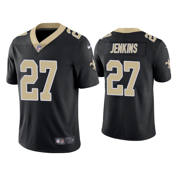 Men's New Orleans Saints Saints #27 Malcolm Jenkins 2021 Black Vapor Untouchable Limited Stitched Jersey