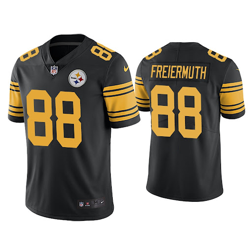 Men's Pittsburgh Steelers #88 Pat Freiermuth Black Color Rush Limited Stitched Jersey