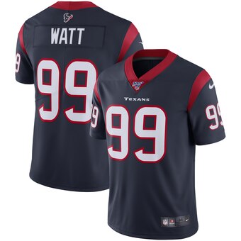 Men's Houston Texans #99 J.J. Watt Navy 2019 100th Season Vapor Untouchable Limited Stitched NFL Jersey