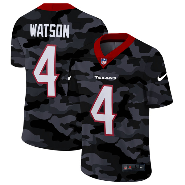 Men's Houston Texans #4 Deshaun Watson 2020 Camo Limited Stitched NFL Jersey