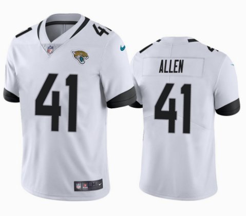 Men's Jacksonville Jaguars #41 Josh Allen White Vapor Untouchable Limited Stitched NFL Jersey