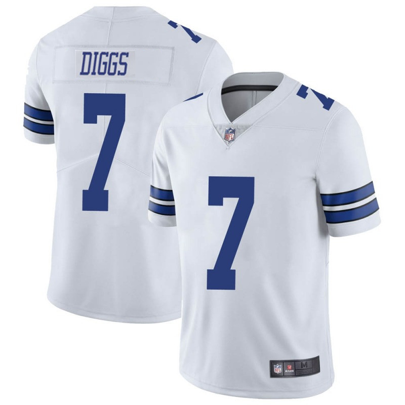 Men's Dallas Cowboys #7 Trevon Diggs White Vapor Limited Stitched Jersey (Check description if you want Women or Youth size)