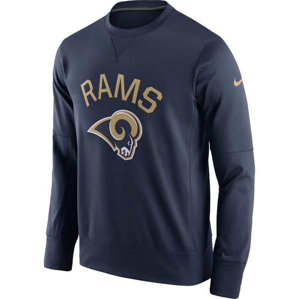 Men's Los Angeles Rams 2019 Navy Sideline Circuit Performance Sweatshirt