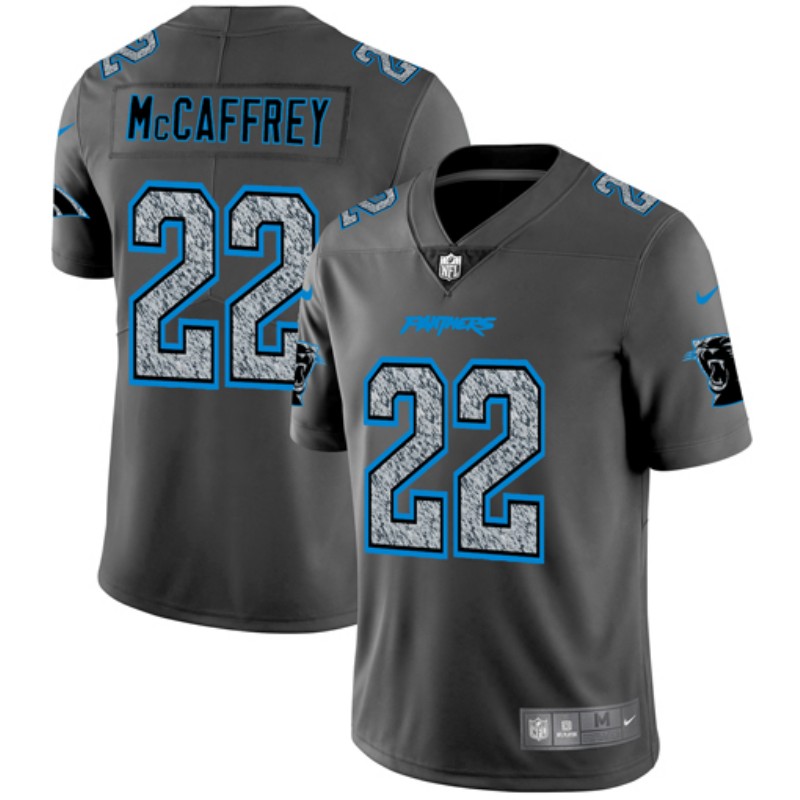 Men's Carolina Panthers #22 Christian McCaffrey 2019 Gray Fashion Static Limited Stitched NFL Jersey