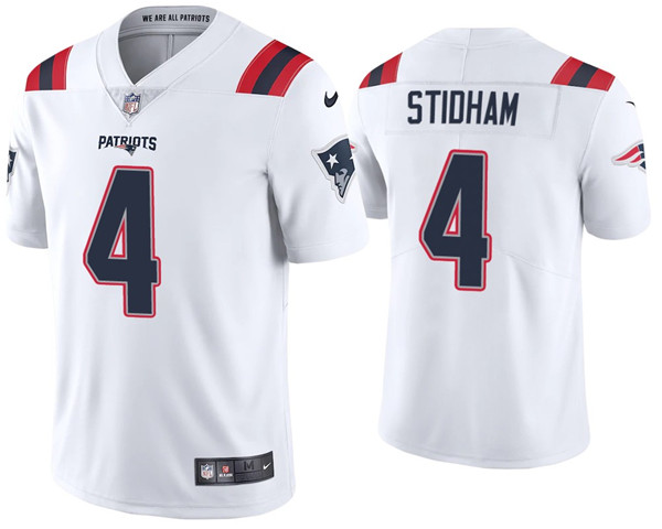 Men's New England Patriots #4 Jarrett Stidham 2020 White Vapor Untouchable Limited Stitched NFL Jersey