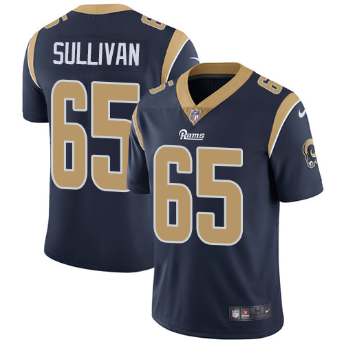 Men's Los Angeles Rams #65 John Sullivan Navy Blue Vapor Untouchable Limited Stitched NFL Jersey