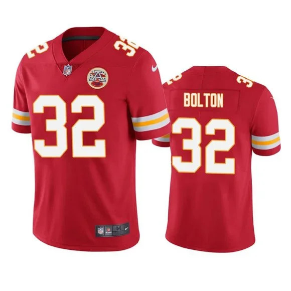 Men's Kansas City Chiefs #32 Nick Bolton Red Stitched NFL Jersey