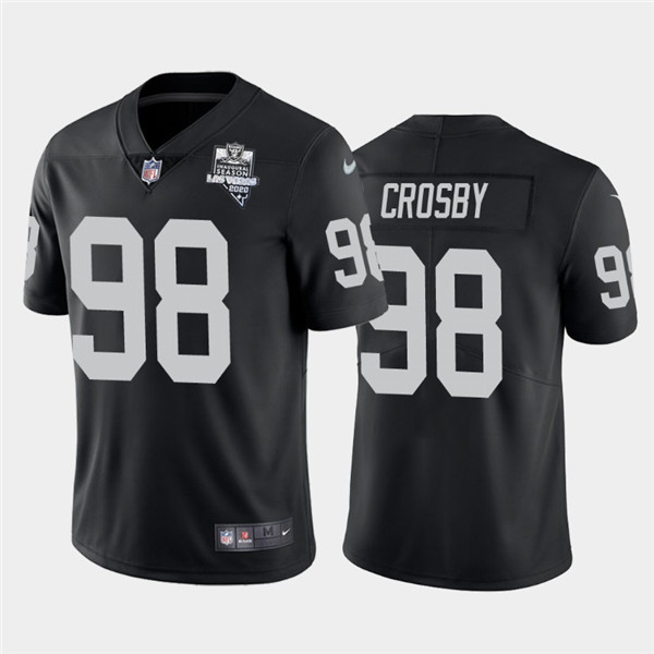 Men's Oakland Raiders Black #98 Maxx Crosby 2020 Inaugural Season Vapor Limited Stitched NFL Jersey