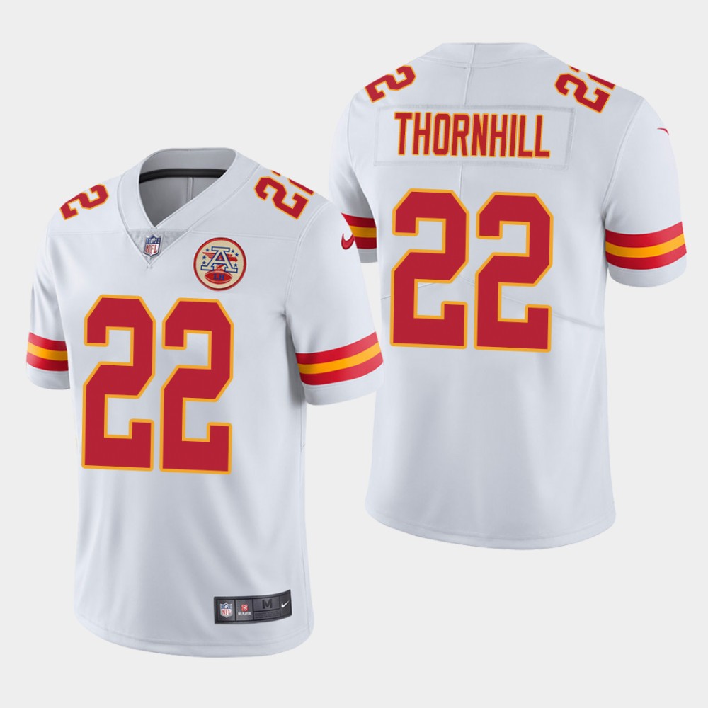 Men's Kansas City Chiefs #22 Juan Thornhill White Vapor Untouchable Limited Stitched NFL Jersey