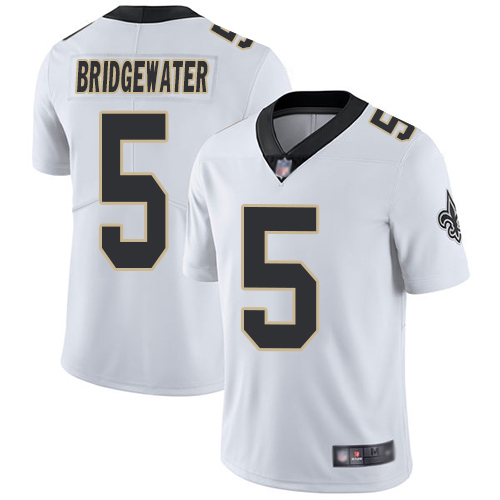 Men's New Orleans Saints #5 Teddy Bridgewater White Vapor Untouchable Limited Stitched NFL Jersey