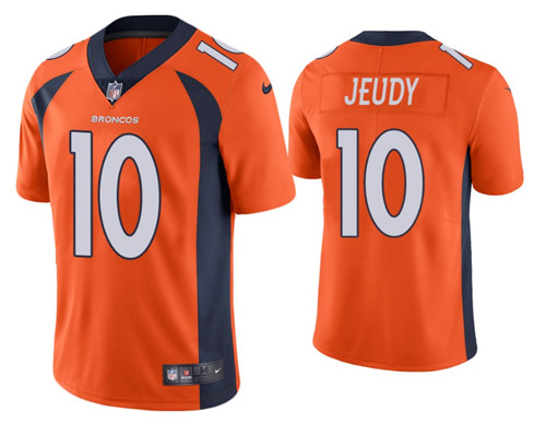 Men's Denver Broncos #10 Jerry Jeudy Orange 2020 Vapor Untouchable Stitched Jersey