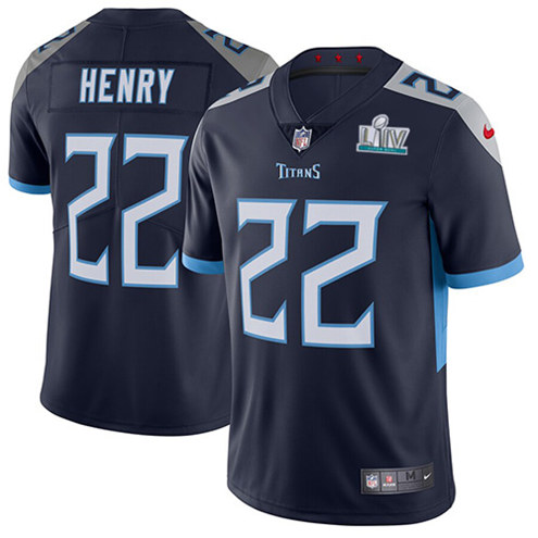 Men's Tennessee Titans #22 Derrick Henry Super Bowl LIV Navy Blue Vapor Untouchable Limited Stitched Jersey