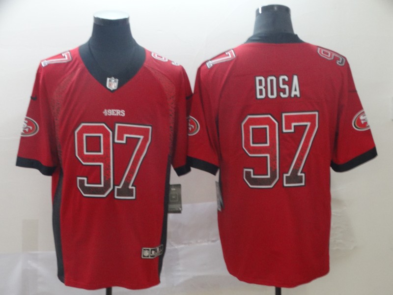 Men's San Francisco 49ers #97 Nick Bosa Red Drift Fashion Color Rush Limited Stitched NFL Jersey