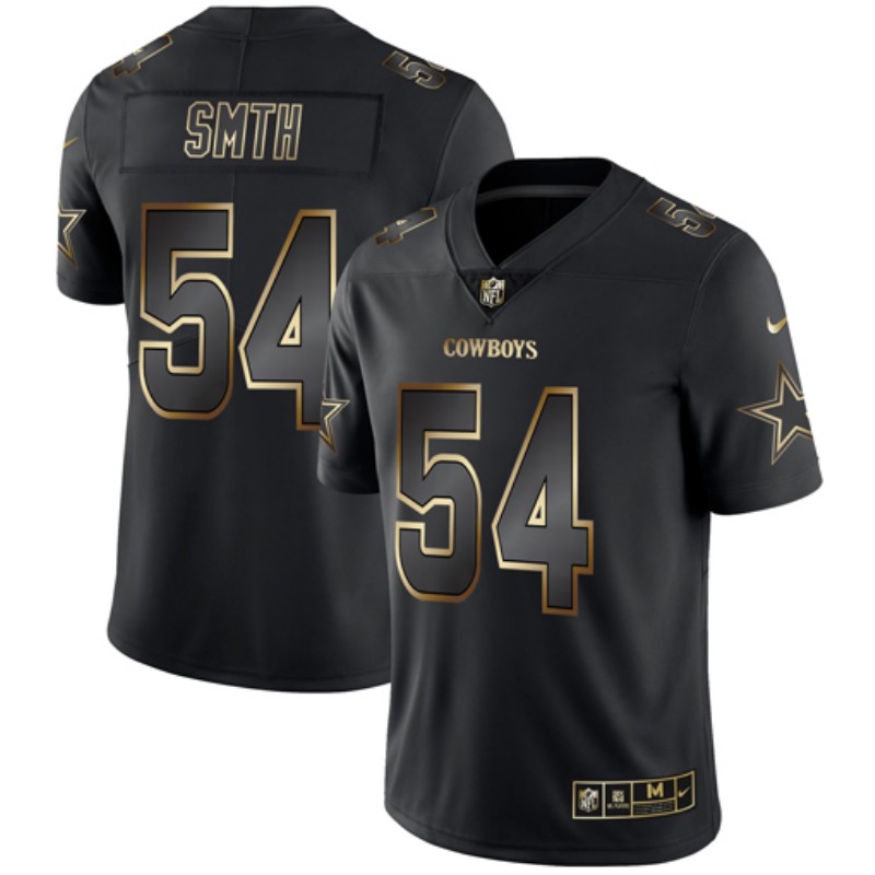 Men's Dallas Cowboys #54 Jaylon Smith 2019 Black Gold Edition Stitched NFL Jersey