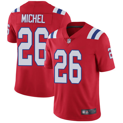 Men's New England Patriots #26 Sony Miche Red Vapor Untouchable Limited Stitched NFL Jersey