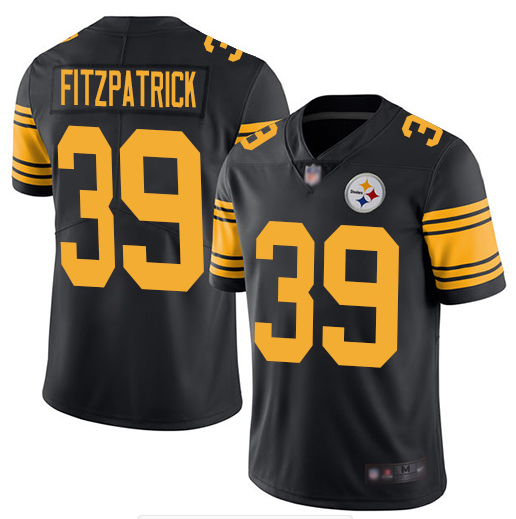 Men's Pittsburgh Steelers #39 Minkah Fitzpatrick Black Color Rush Limited Stitched NFL Jersey