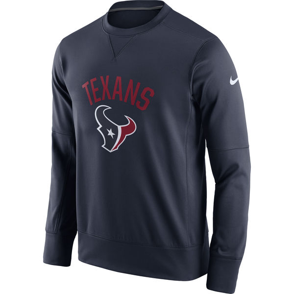 Men's Houston Texans 2019 Navy Sideline Circuit Performance Sweatshirt