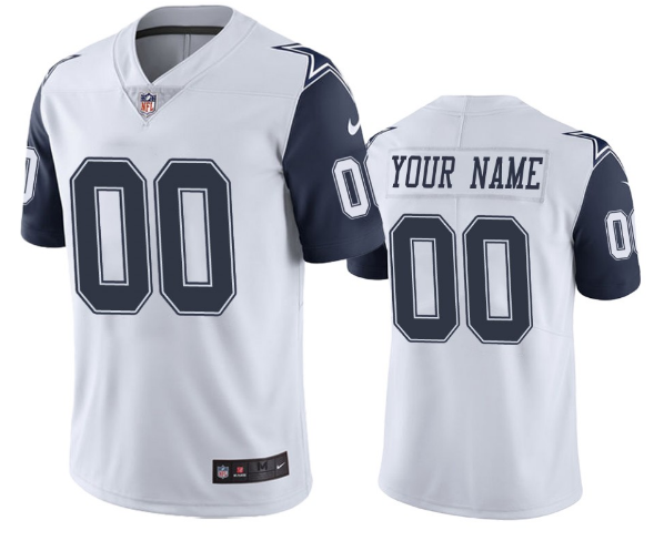 Youth Dallas Cowboys Custom White Limited Stitched NFL Jersey