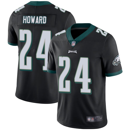 Men's Philadelphia Eagles #24 Jordan Howard Black Vapor Untouchable Limited Stitched NFL Jersey