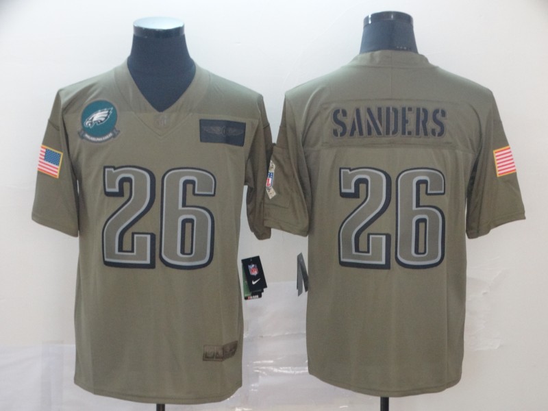Men's Philadelphia Eagles #26 Miles Sanders 2019 Camo Salute To Service Limited Stitched NFL Jersey