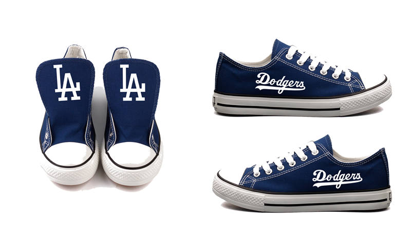 Women's Los Angeles Dodgers Repeat Print Low Top Sneakers 003