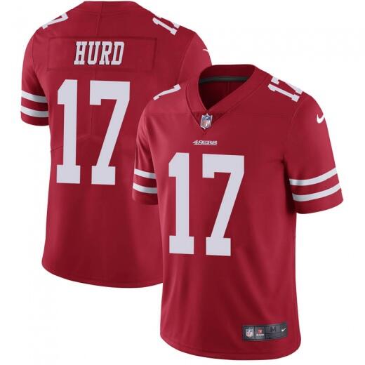 Men's San Francisco 49ers #17 Jalen Hurd Red Vapor Untouchable Limited Stitched NFL Jersey