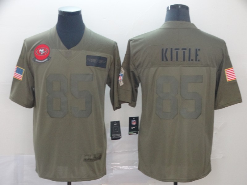 Men's San Francisco 49ers #85 George Kittle 2019 Camo Salute To Service Limited Stitched NFL Jersey