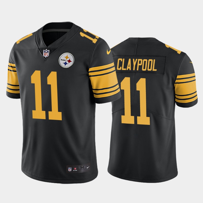 Men's Pittsburgh Steelers #11 Chase Claypool Black Color Rush Limited Stitched NFL Jersey